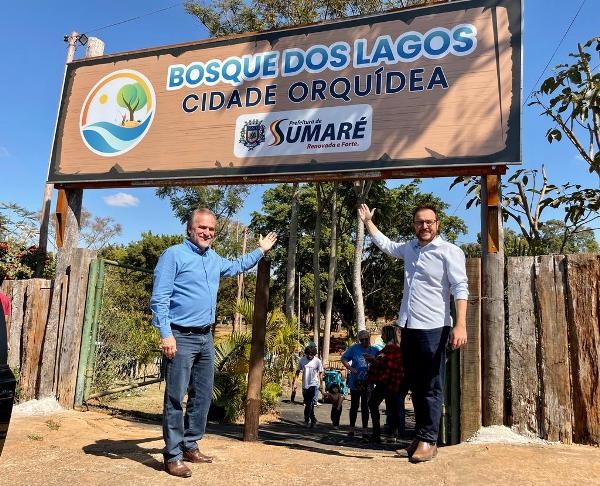 Prefeito Luiz Dalben entrega revitalização do “Bosque dos Lagos Cidade Orquídea”