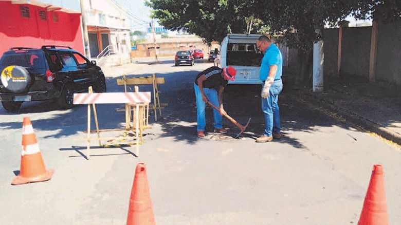 Prefeitura e Sabesp fiscalizam rede de esgoto em oito bairros de Hortolândia
