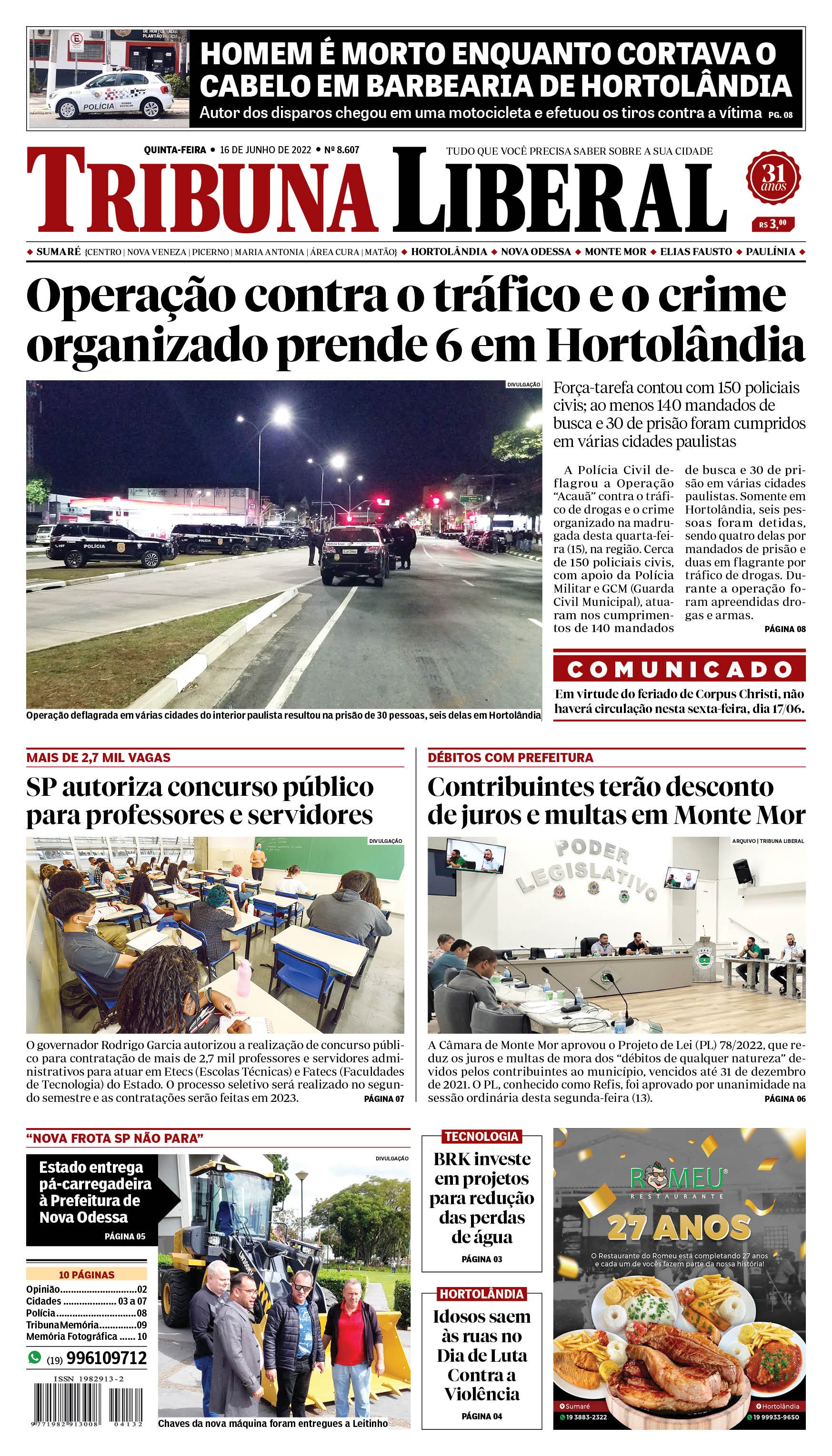 Edição de quinta-feira - 16-06-2022