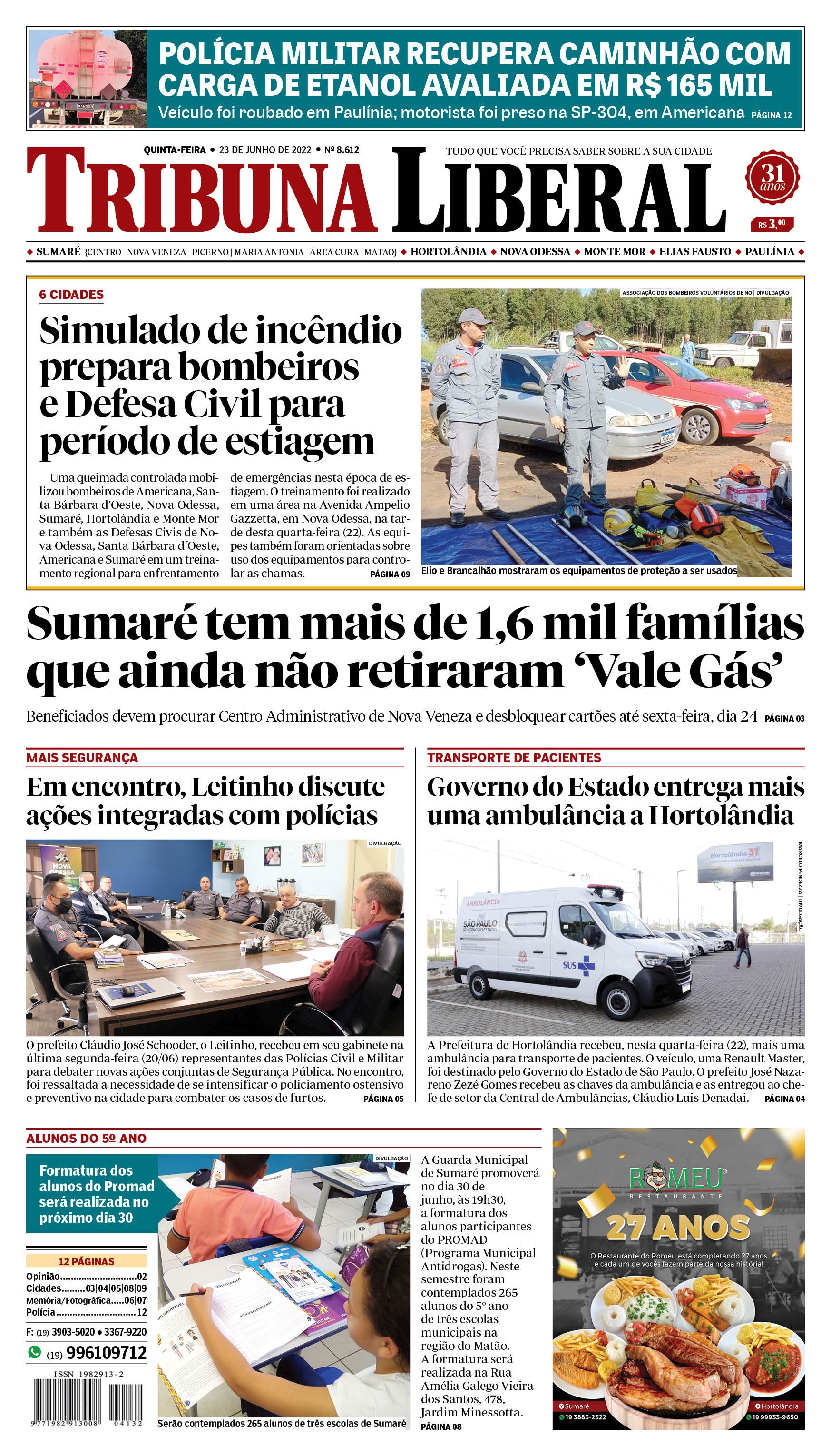 Edição de quinta-feira - 23-06-2022