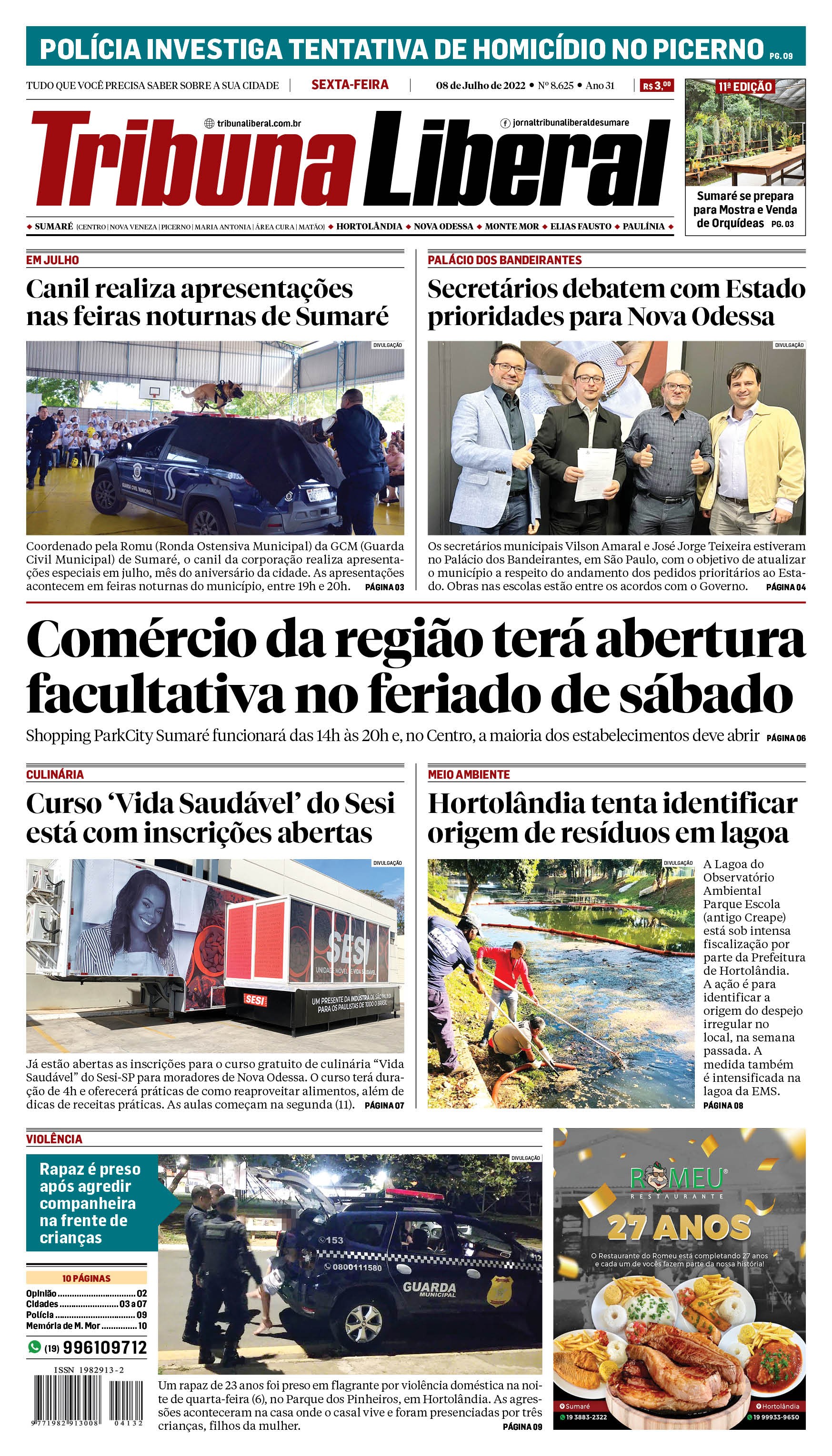 Edição de sexta-feira - 08-07-2022