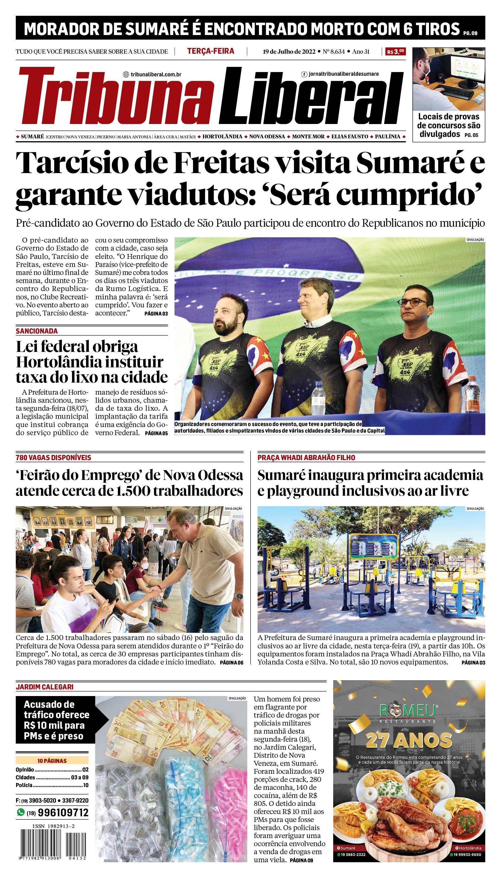 Edição de terça-feira - 19-07-2022