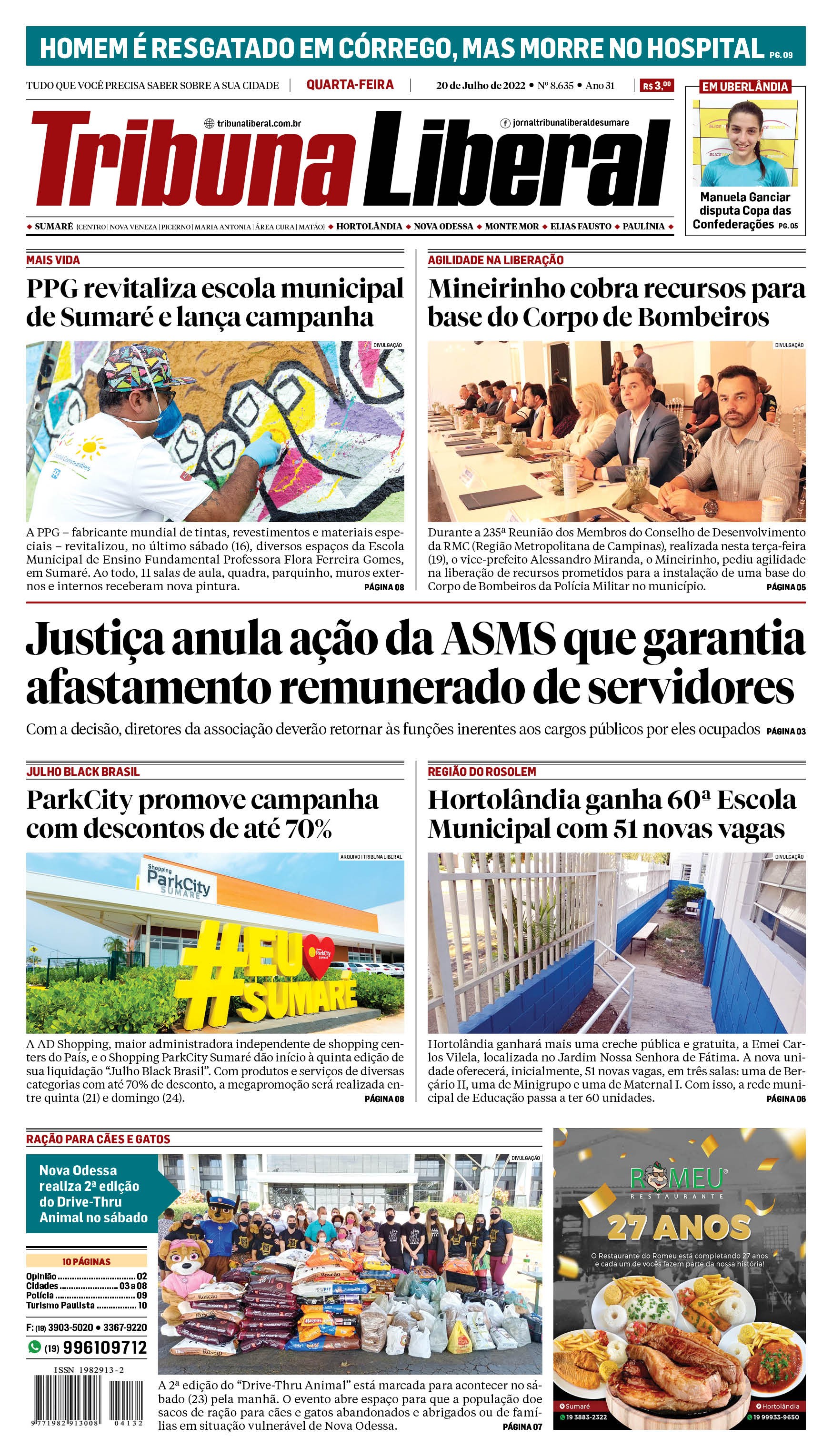 Edição de quarta-feira - 20-07-2022