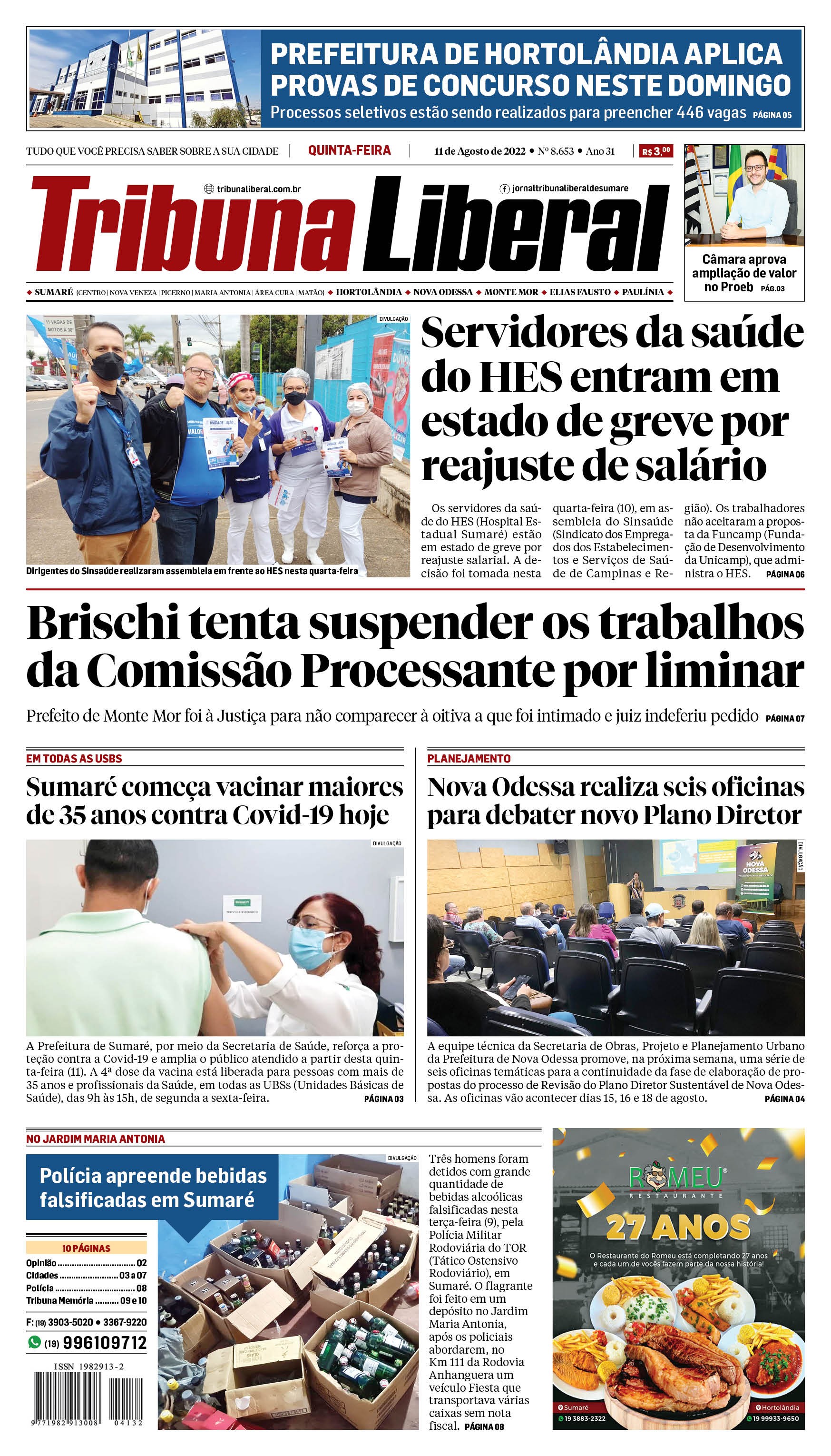 Edição de Quinta-Feira - 11-08-2022