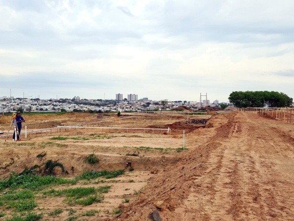 Terreno onde é erguido o Novo Paço de Hortolândia recebe marcações
