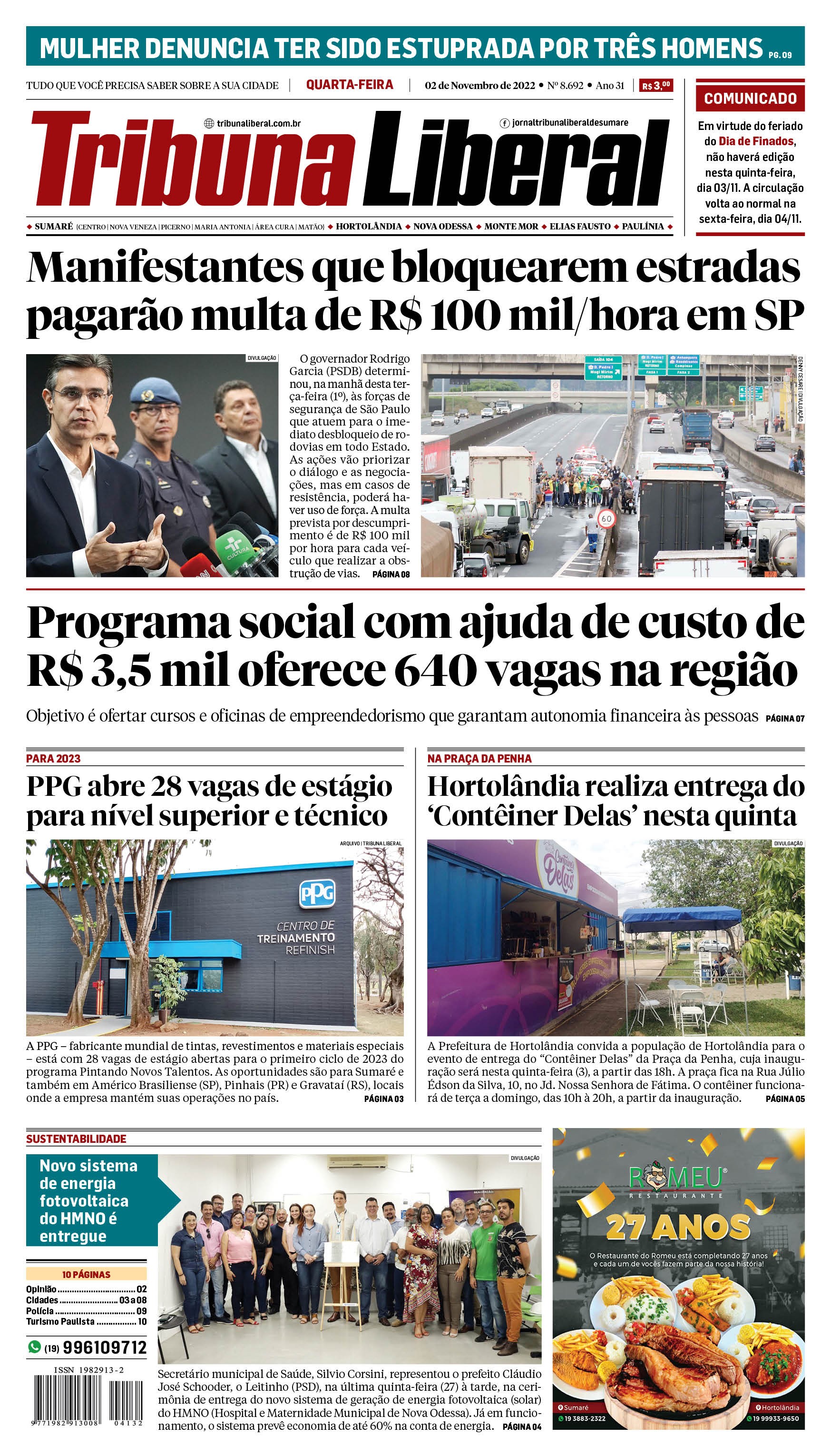 Edição de Quarta-Feira - 02-11-2022