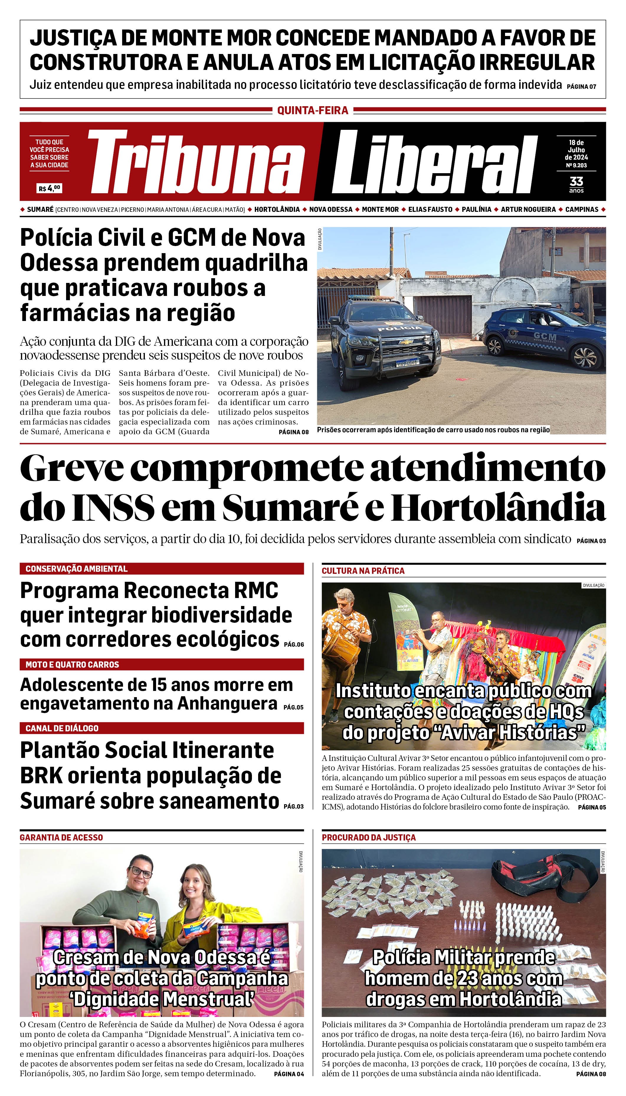 Edição de Quinta-Feira - 18-07-2024