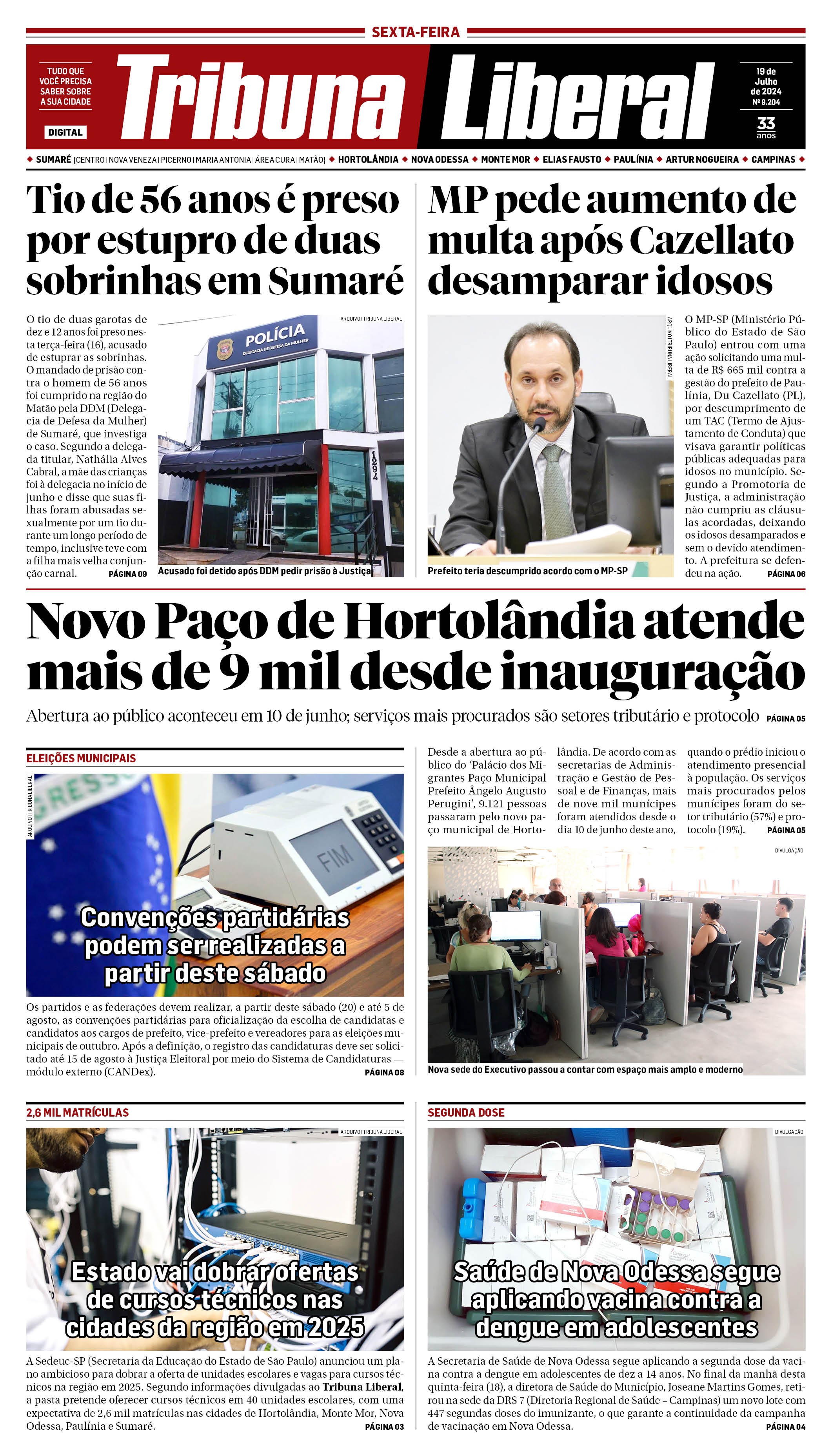 Edição de Sexta-Feira - 19-07-2024