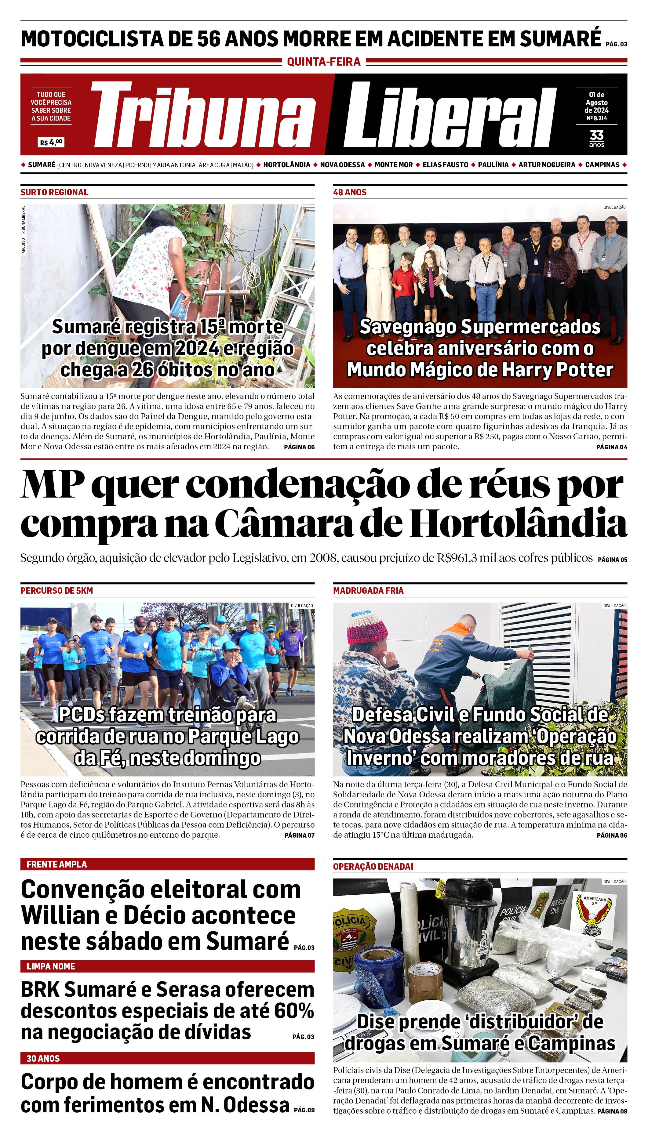 Edição de Quinta-Feira - 01-08-2024