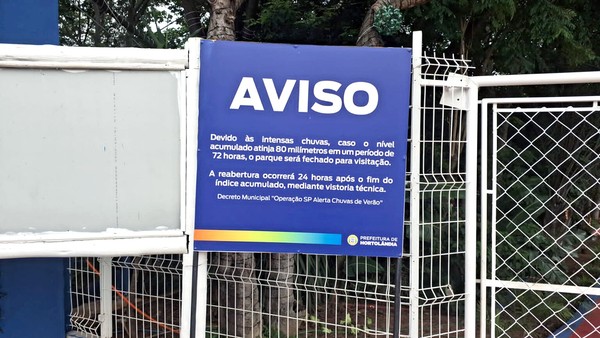 Hortolândia decreta fechamento de parques em dias de chuvas intensas